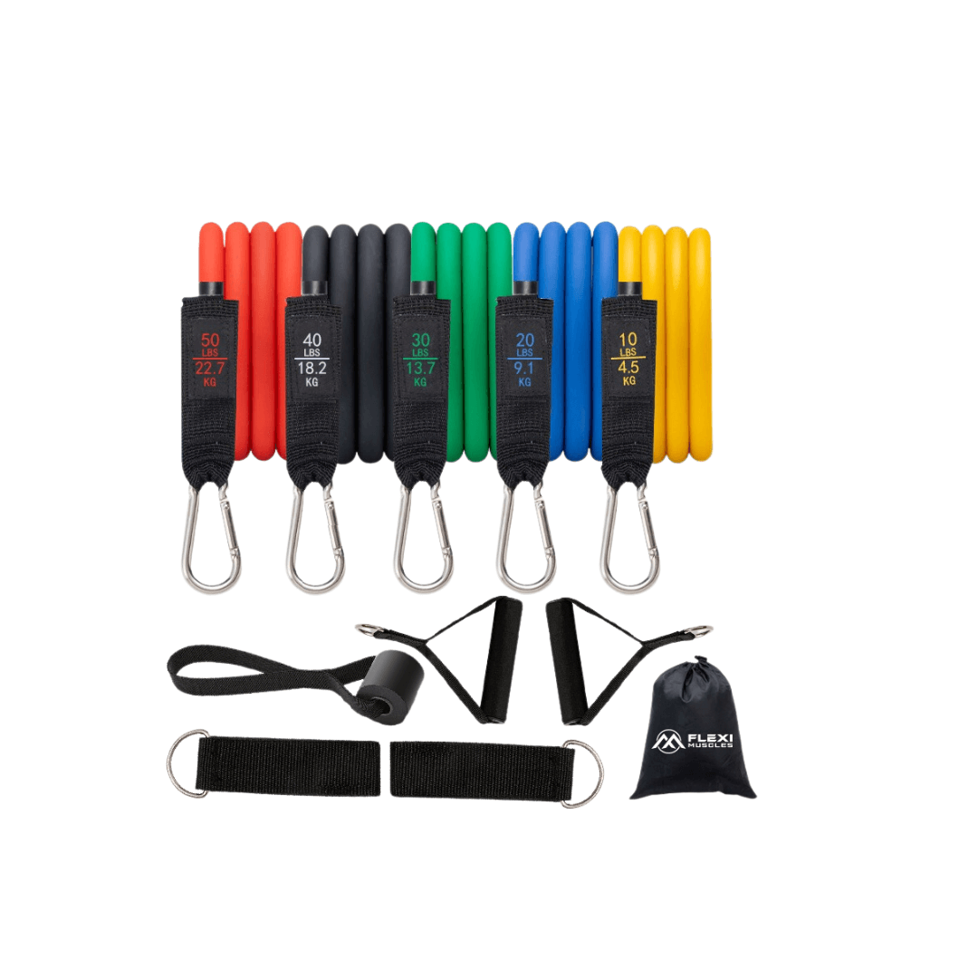 Resistance Bands Set with Handles Door Anchor 150LBS